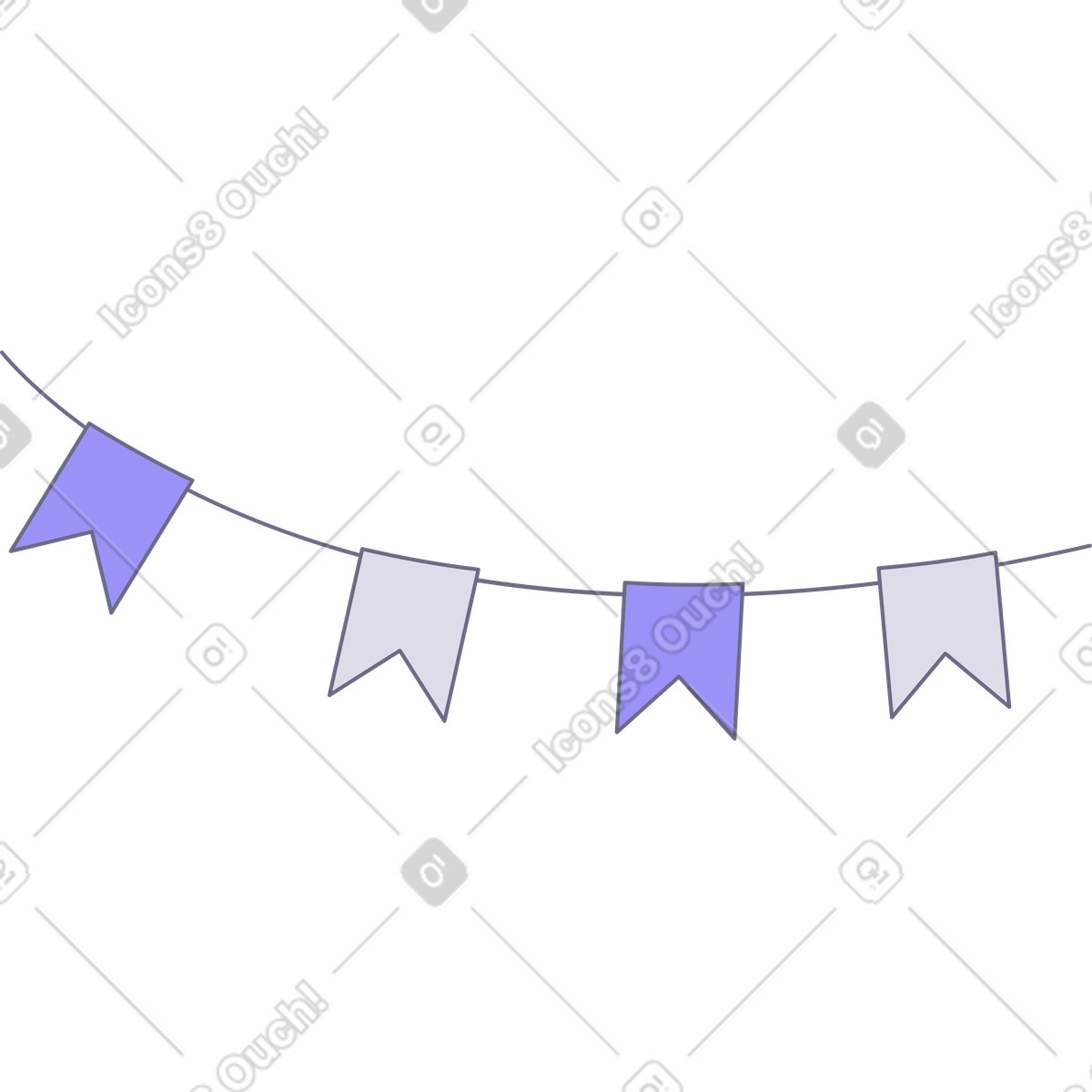 Ilustración Guirnalda en estilo Modul a descargar en PNG y SVG