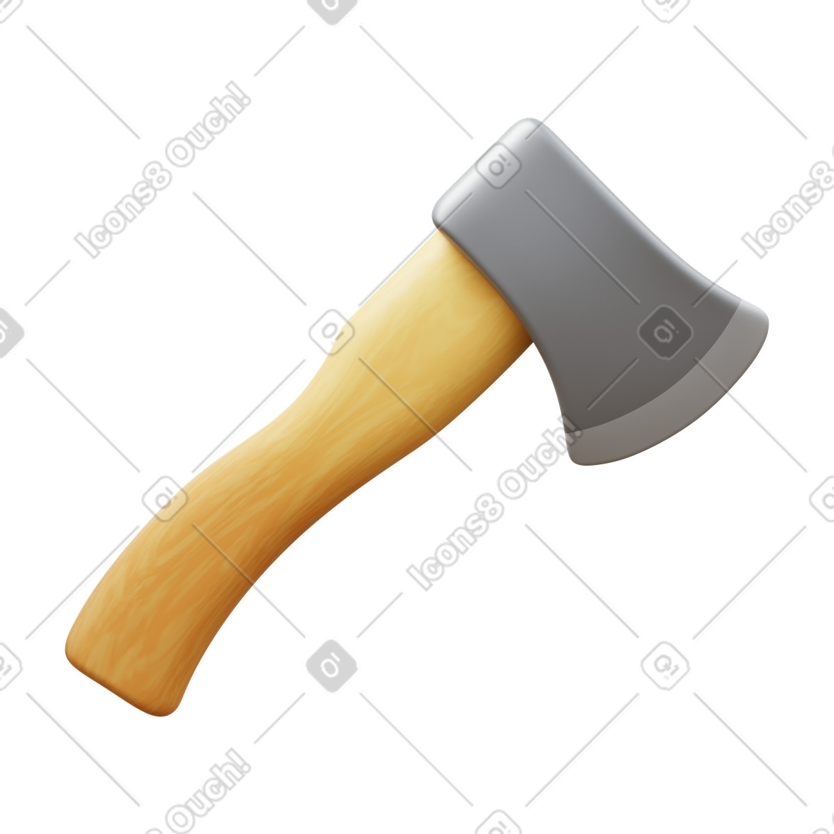 Illustration Hatchet dans le style 3D Fluency à télécharger aux formats PNG, SVG