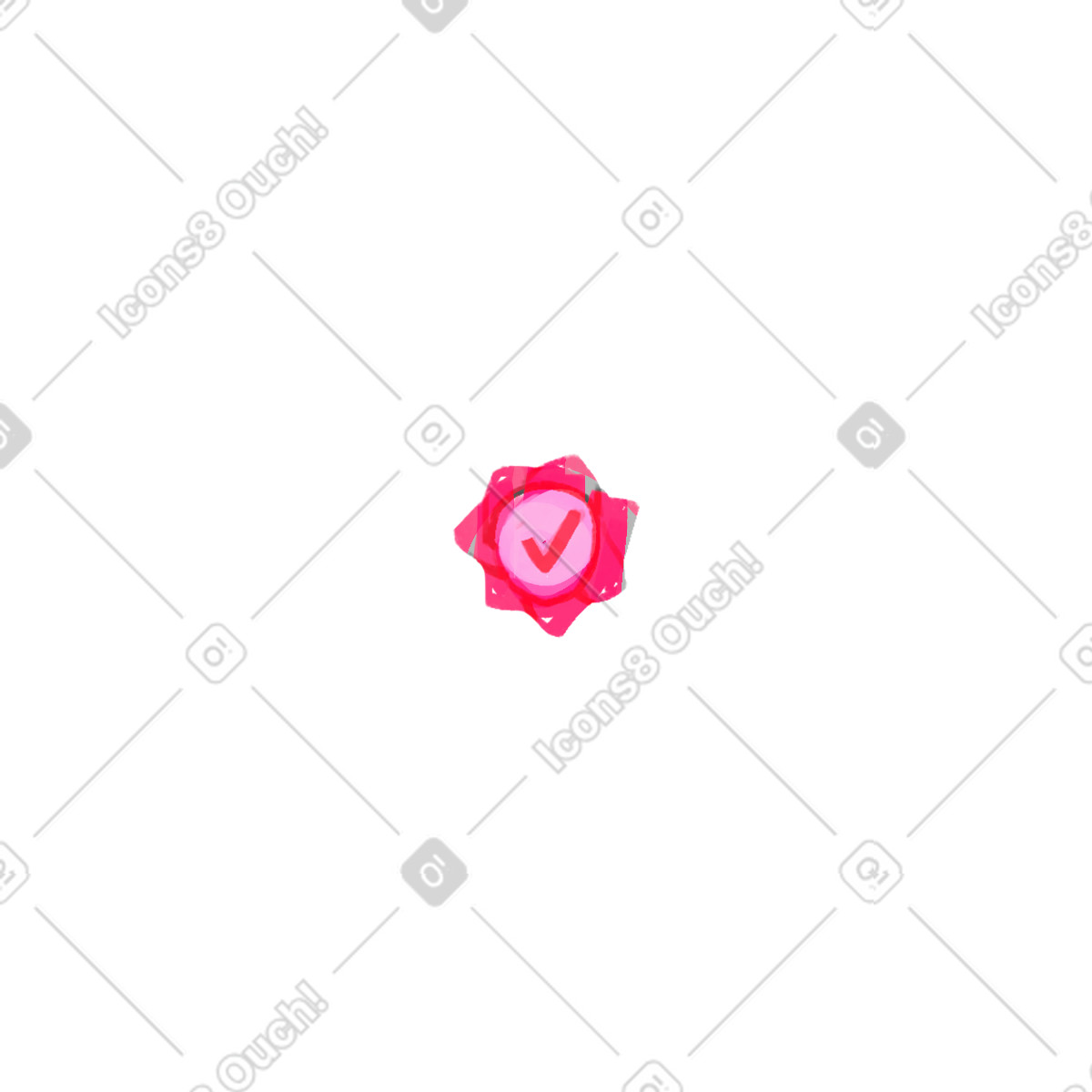 Atomic スタイルの Done mark のイラストをPNG、SVG形式でダウンロード