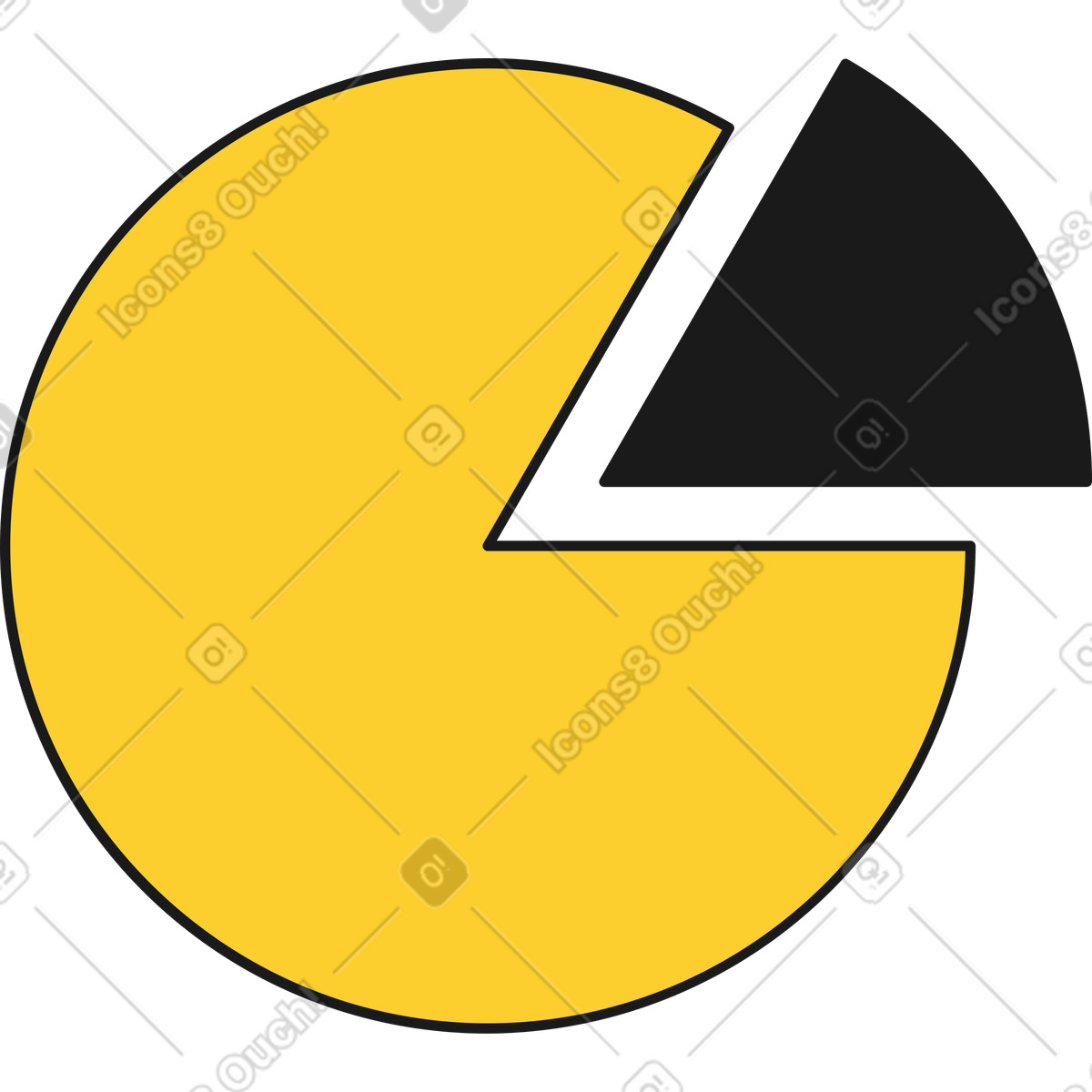 Illustration Diagramme circulaire dans le style Taxi à télécharger aux formats PNG, SVG