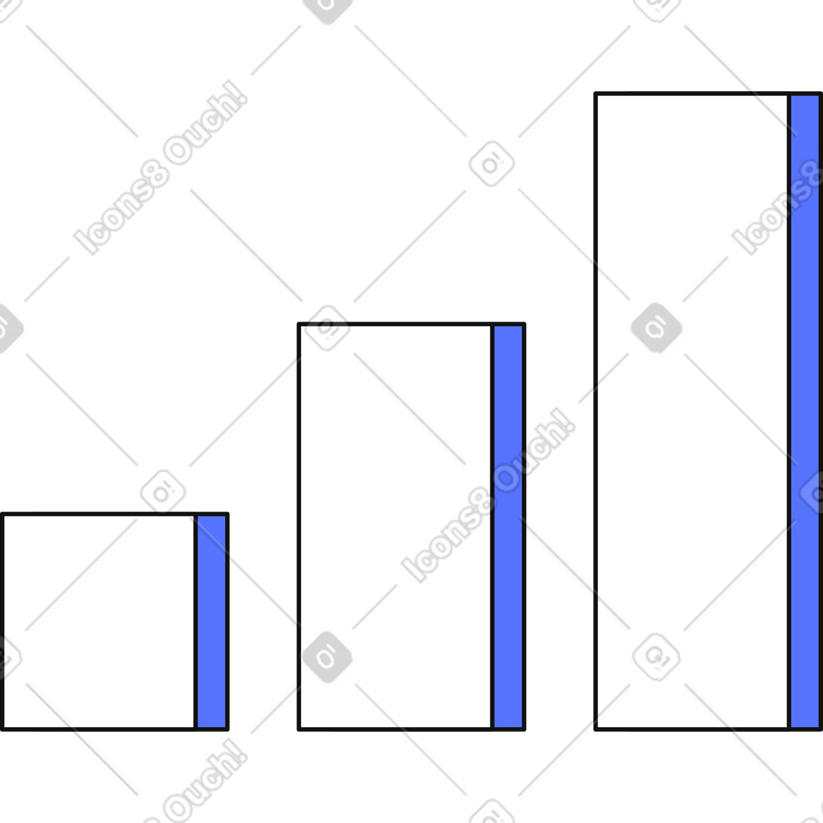 Иллюстрация Performance growth chart visualizing success metrics improving over multiple periods в стиле Main — скачать в форматах PNG, SVG