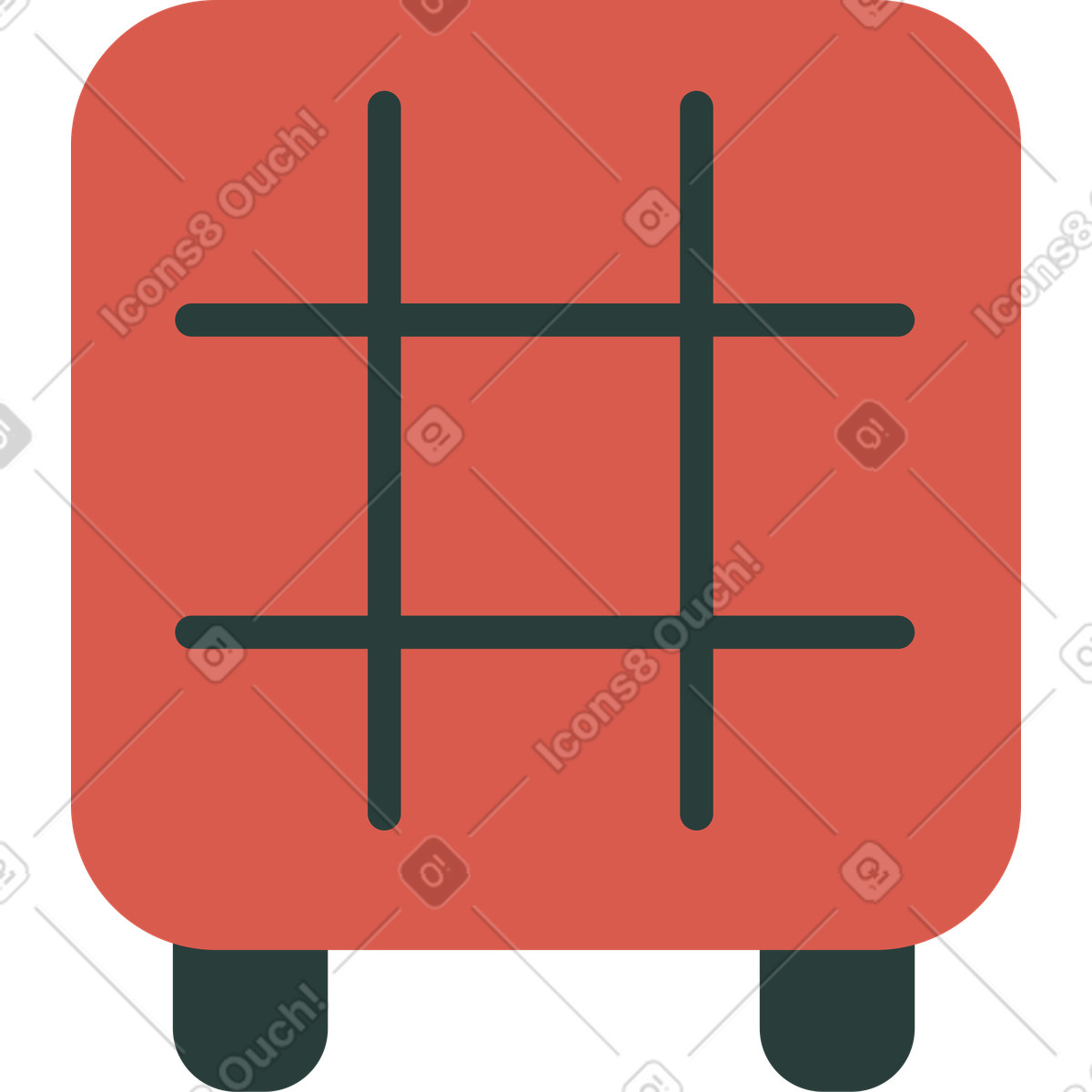 下载 Macaroni 风格的 脚凳 插画，支持 PNG、SVG 格式
