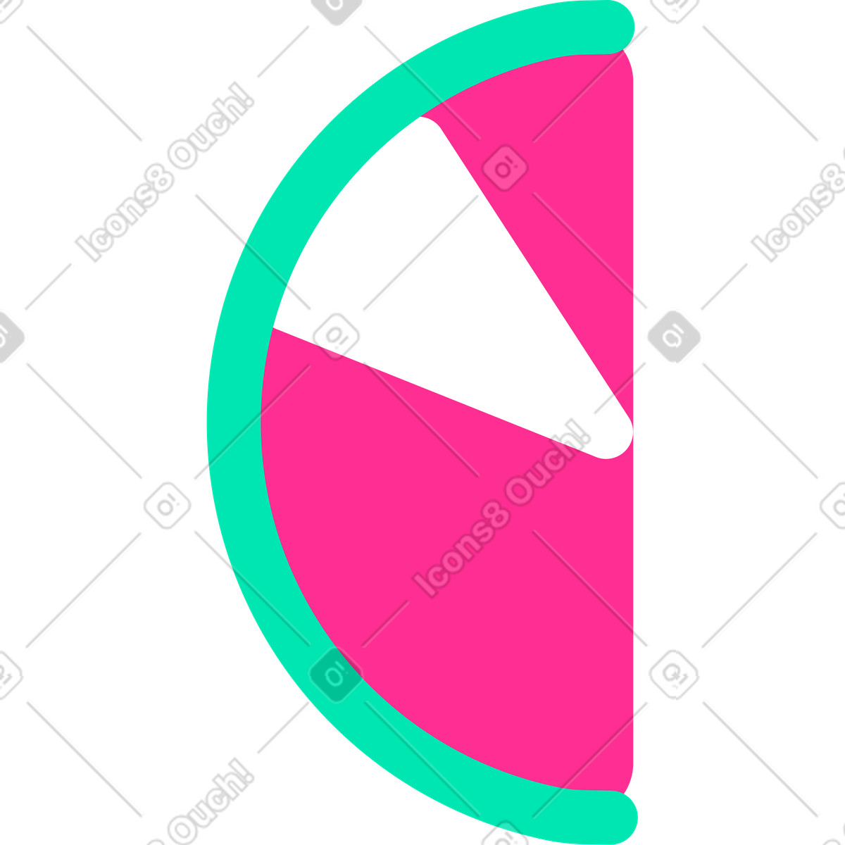 Lemon slice illustration in Cyborg style download in PNG, SVG