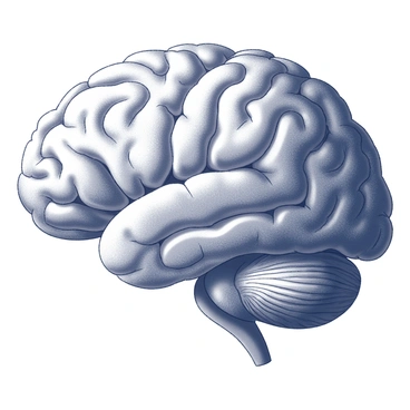 A brain composed of interlocking puzzle pieces in various shades