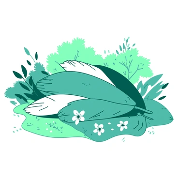 A soft bundle of various feathers in a natural setting
