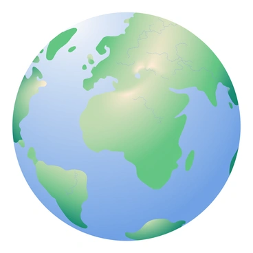A close-up view of a globe's surface reveals intricate topographic maps and textures. The globe features various shades of green representing landmasses and deep blue oceans surrounding them. Contours of mountains and valleys are clearly visible, showcasing elevations and depressions with subtle variations in color. Tiny rivers and lakes are depicted in lighter shades of blue, while areas of desert have muted tan and beige tones. Textures on the globe's surface include raised and lowered areas, giving a tactile quality to the representation of the Earth's terrain.