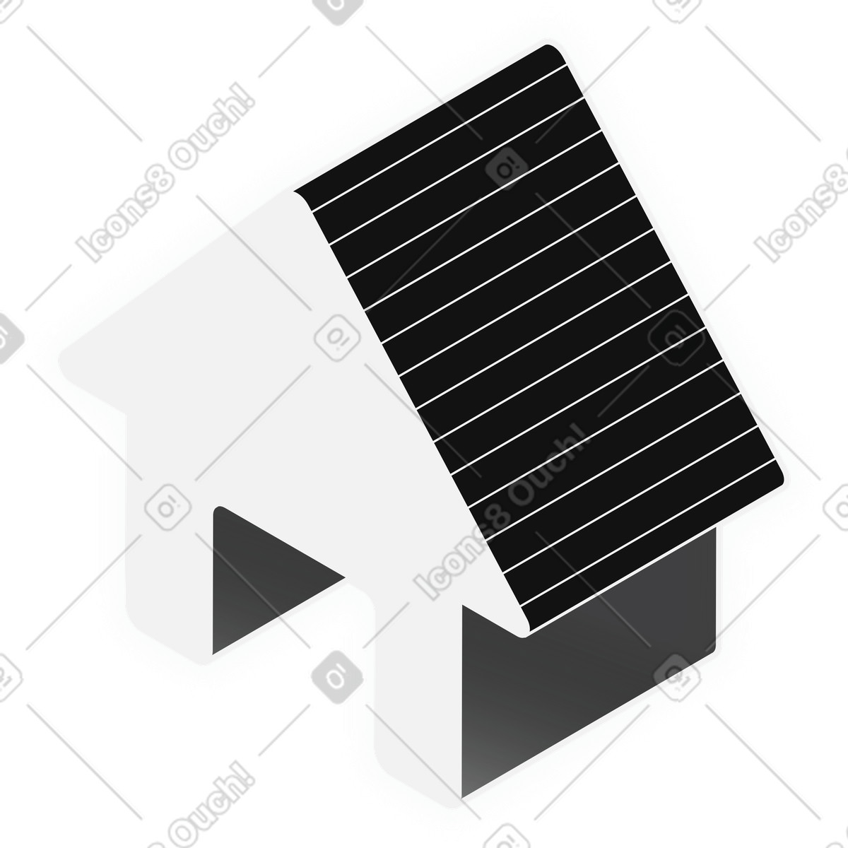 Illustration Real estate and ownership home icon dans le style Inverse à télécharger aux formats PNG, SVG