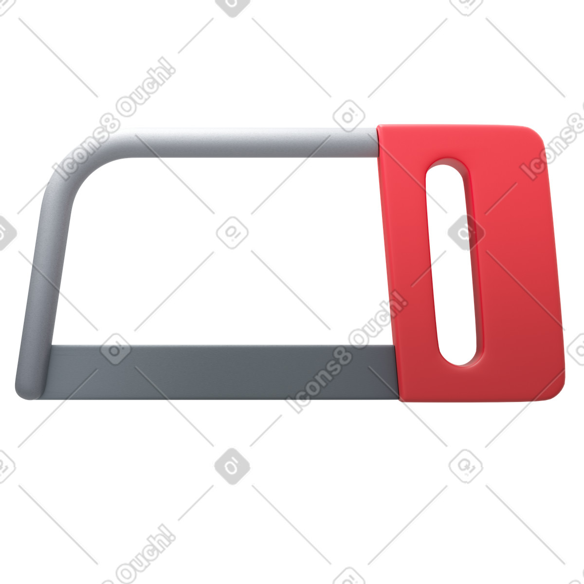 Hacksaw-Illustration im 3D Fluency-Stil als Download in PNG, SVG
