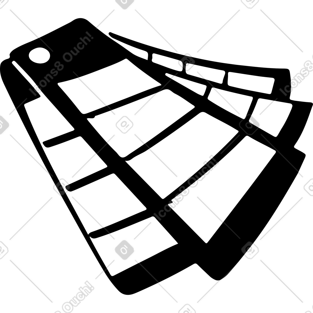 Ventaglio di campioni colore illustrazione in stile Line scarica in PNG, SVG