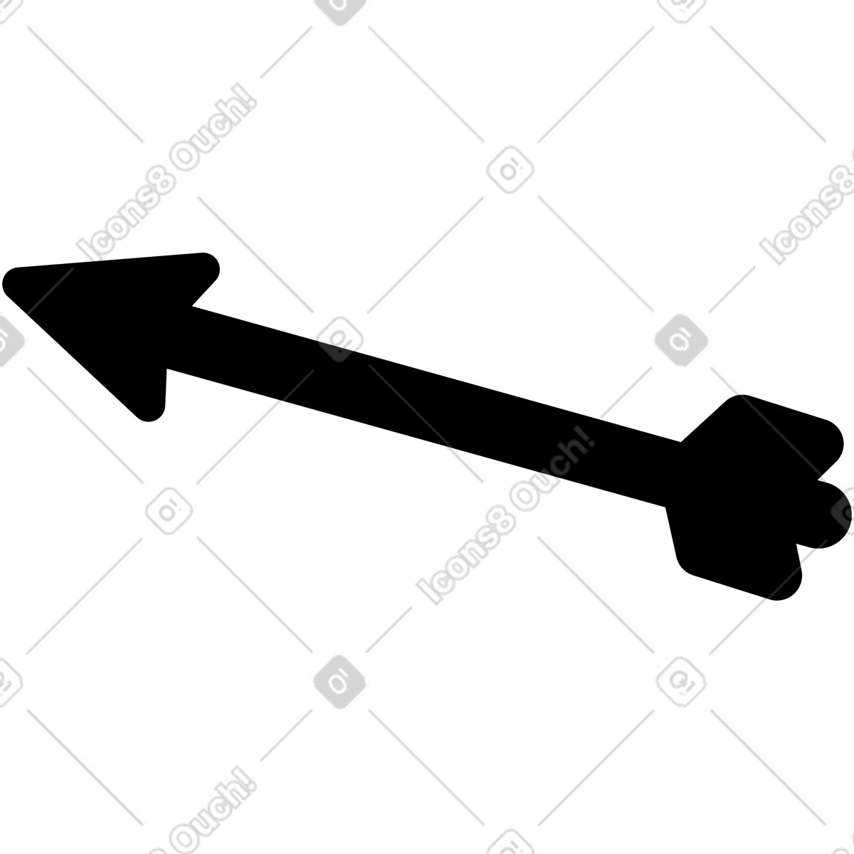 Arrow from bow illustration in Transistor style download in PNG, SVG