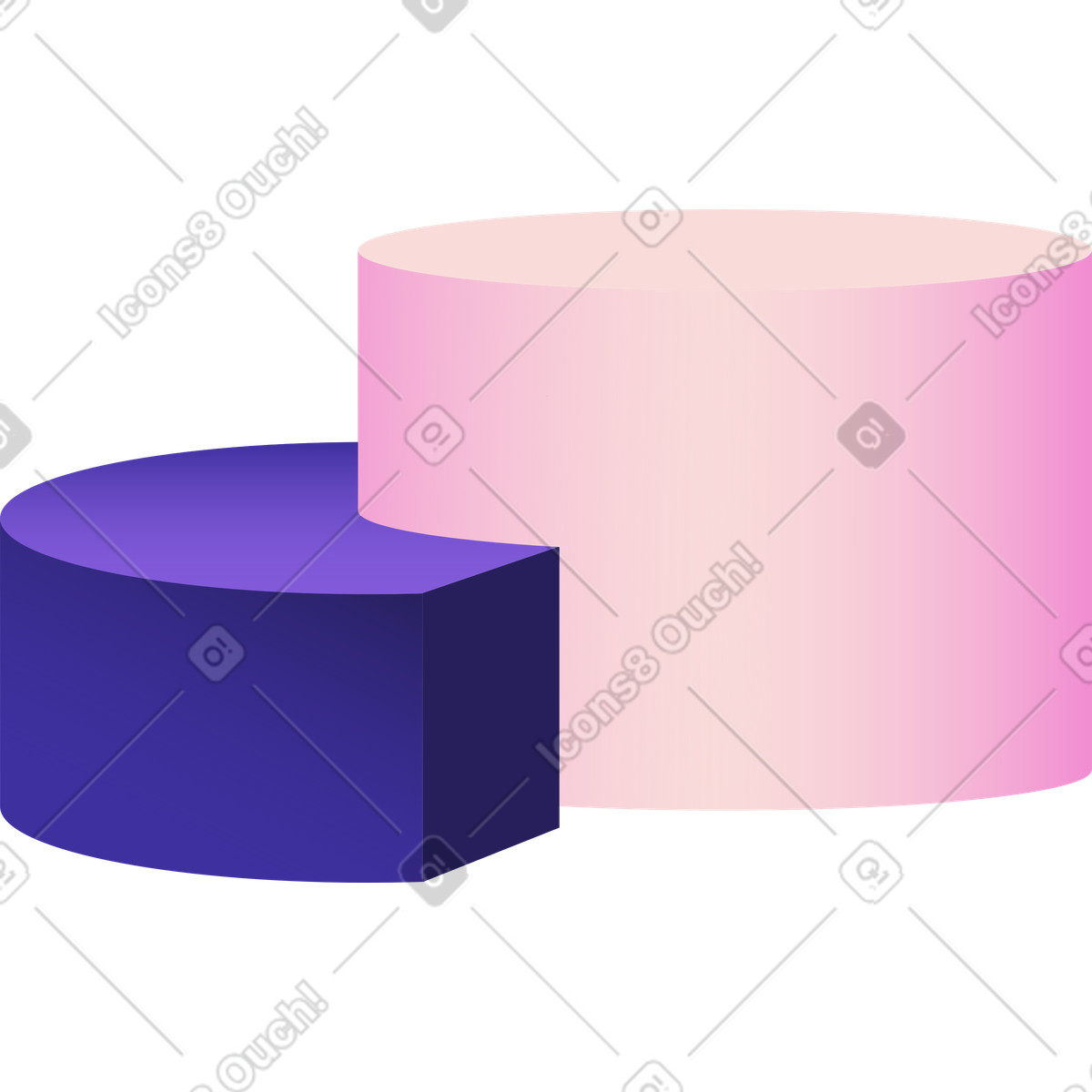 Complex figure illustration in Levels style download in PNG, SVG