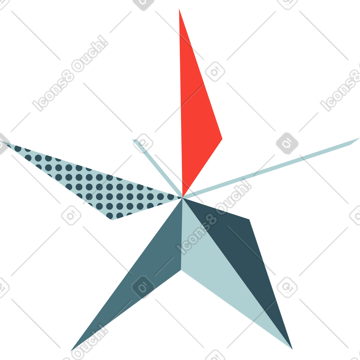 Illustration Étoile de noël dans le style Nordic à télécharger aux formats PNG, SVG