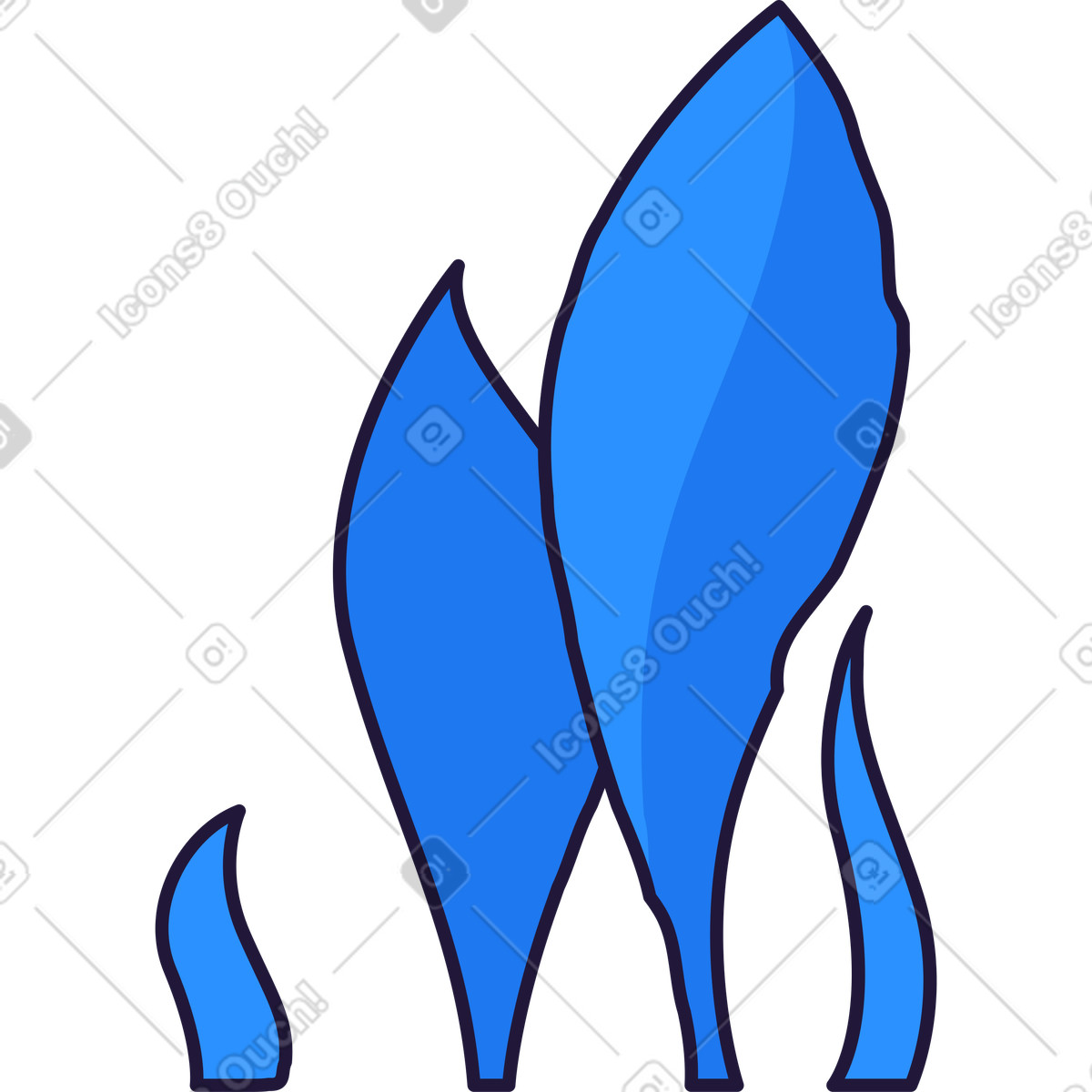 Ilustración Algas marinas en estilo Conifer a descargar en PNG y SVG