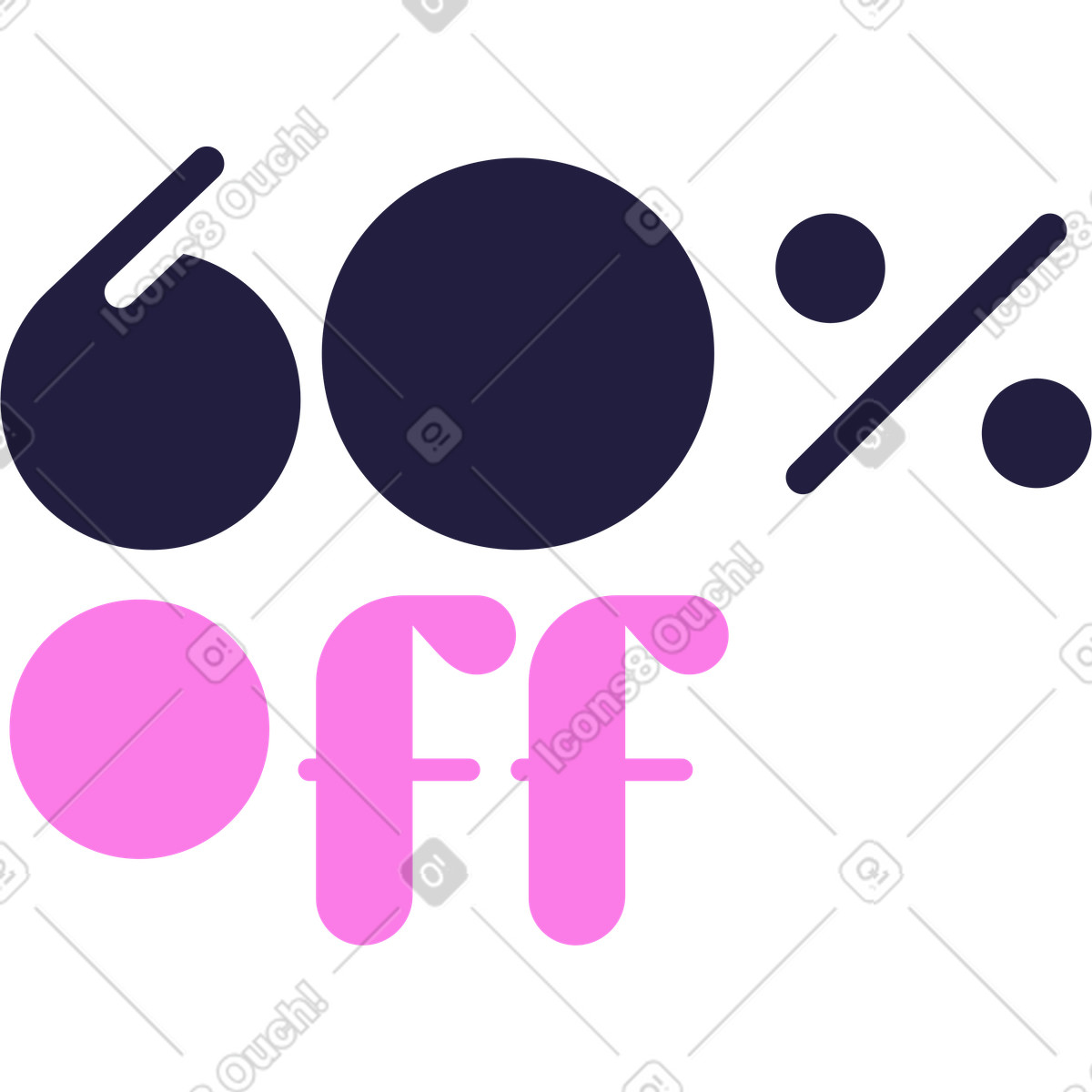 下载 Mellow 风格的 百分之六十 插画，支持 PNG、SVG 格式