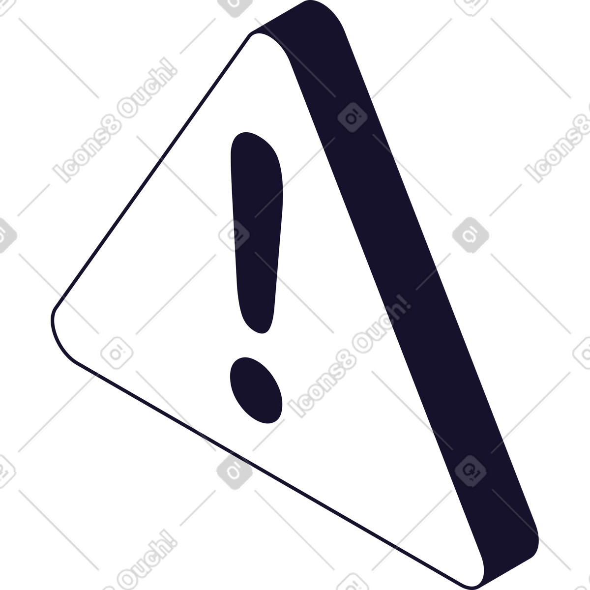 Node スタイルの White warning sign のイラストをPNG、SVG形式でダウンロード