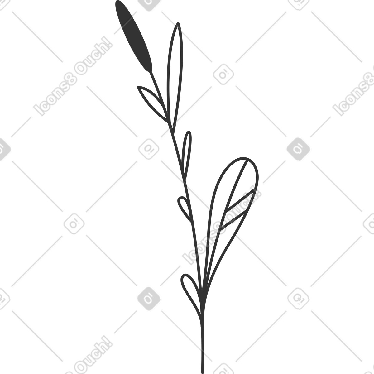 下载 Crayon 风格的 芦苇 插画，支持 PNG、SVG 格式