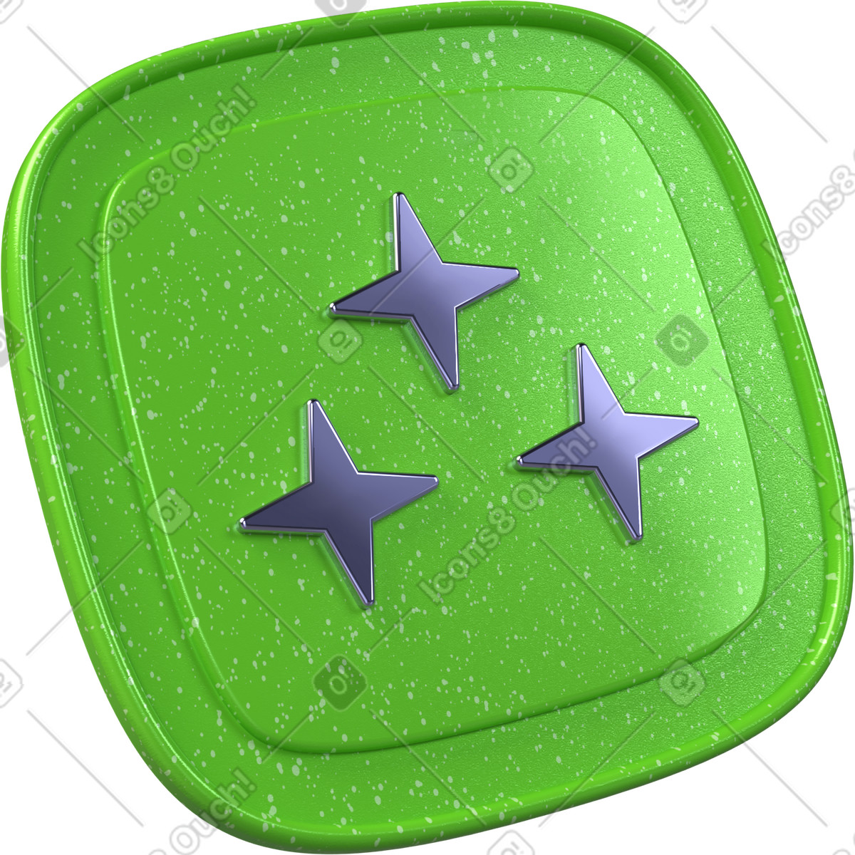 AI stars on plaque illustration in 3D Boost style download in PNG, SVG