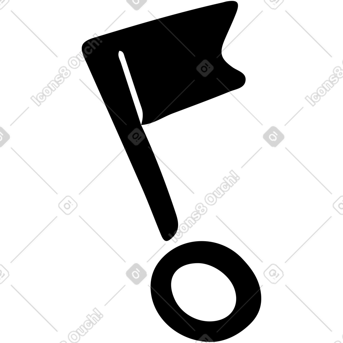 Achievement flag illustration clipart representing accomplishments with graphics