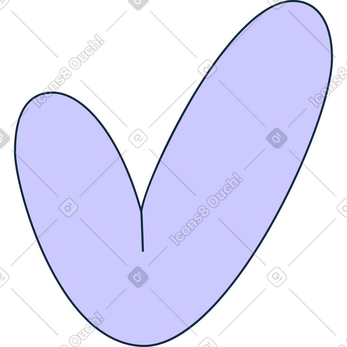 Ilustración Marca de verificación en estilo Bubble gum a descargar en PNG y SVG