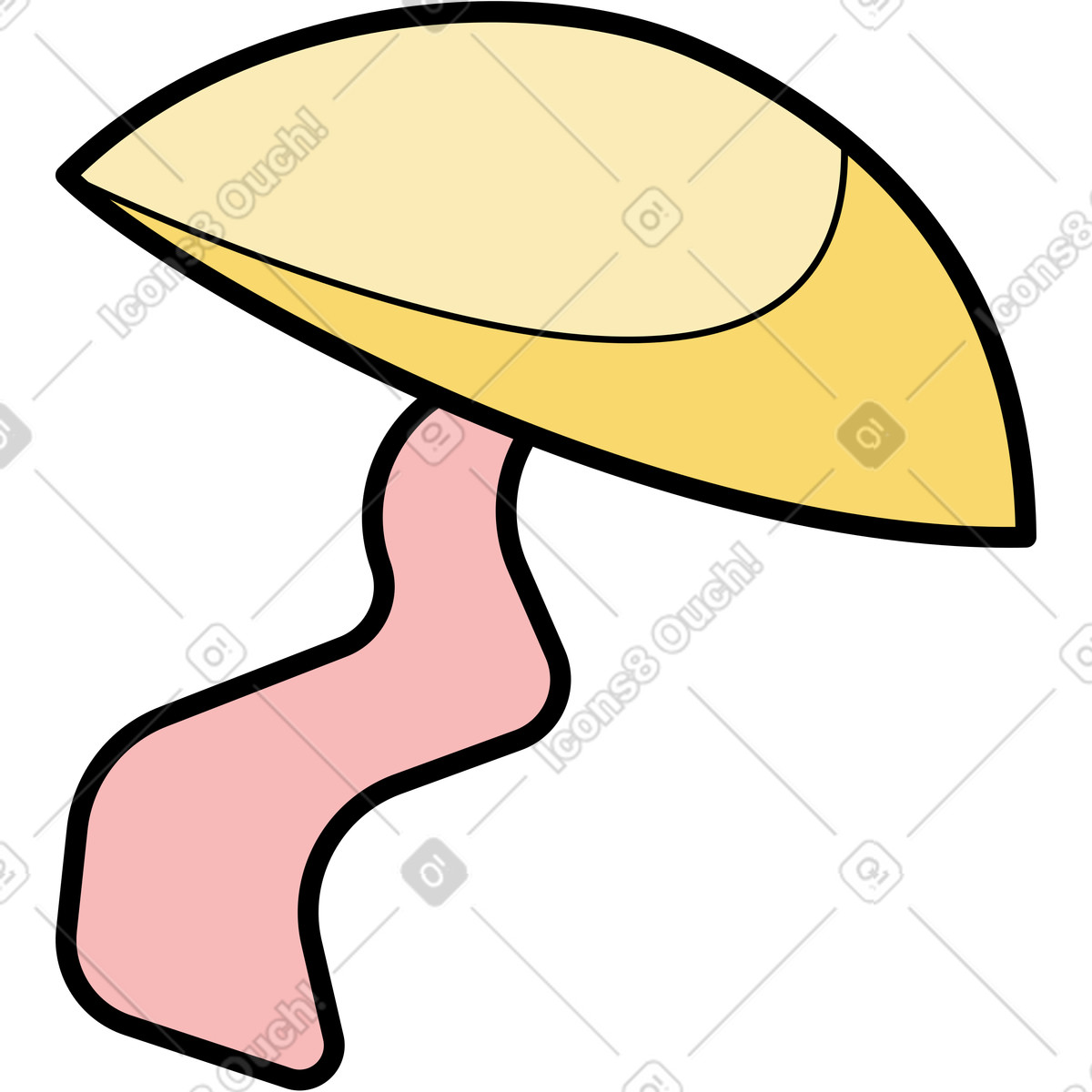 Illustration Champignon dans le style Surr à télécharger aux formats PNG, SVG