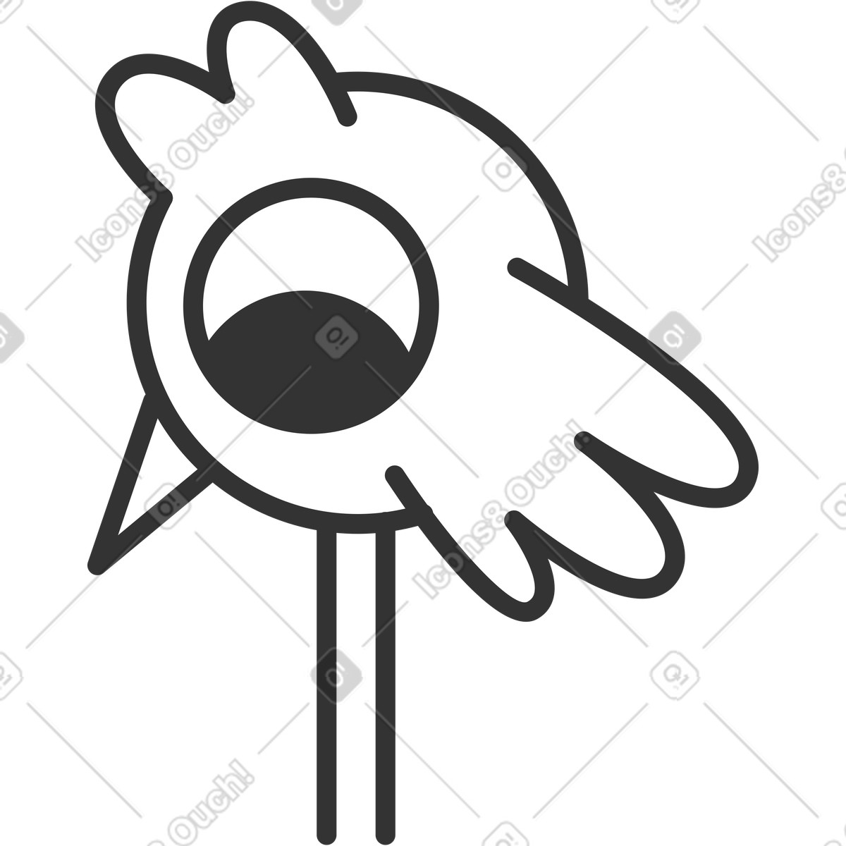 Ilustração de 鸟 em no estilo Crayon para baixar em PNG, SVG