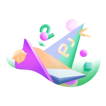 A modern pastel illustration featuring a composition of bold lines and geometric shapes. The image includes prominent representations of angles "2" and "5," creatively integrated into the design. Angular shapes in soft, muted colors create a harmonious contrast. Additional elements such as circles and triangles in complementary pastel shades accentuate the overall structure while maintaining a sense of balance.