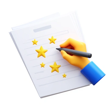 A hand holding a pen, drawing stars on an illustration as a form of assessment