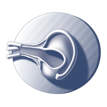 The inner ear depicted with a historical theme, resembling an ancient artifact