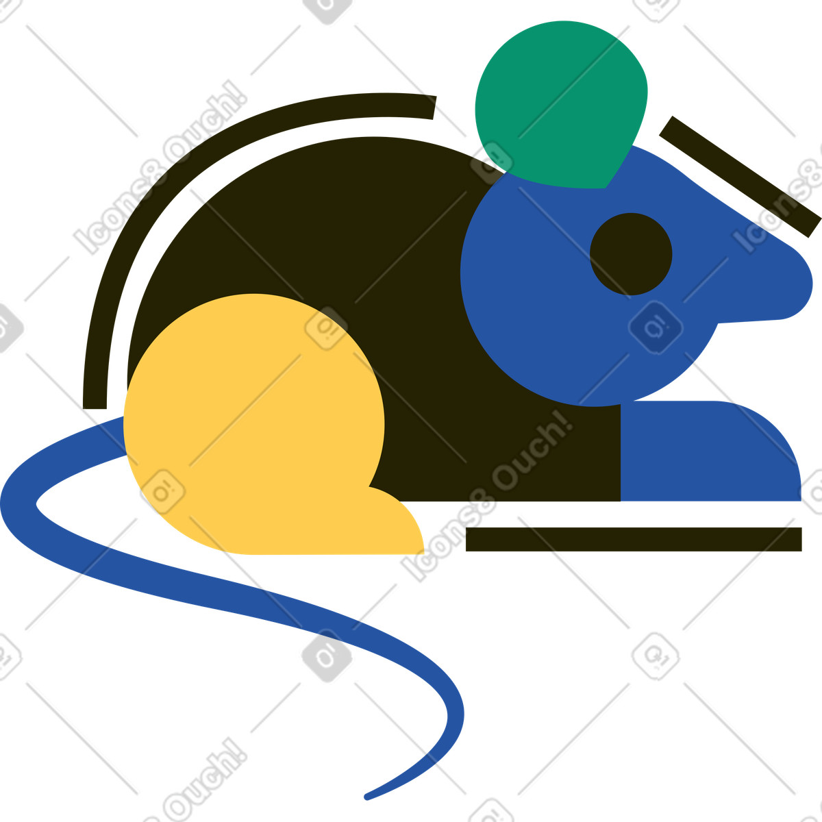 下载 Spot 风格的 老鼠 插画，支持 PNG、SVG 格式