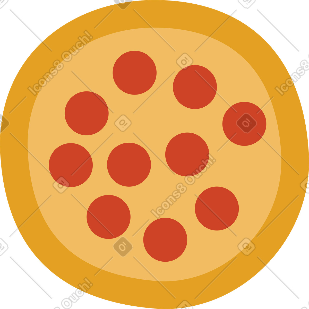 Ilustração de Pizza em no estilo Arabica para baixar em PNG, SVG