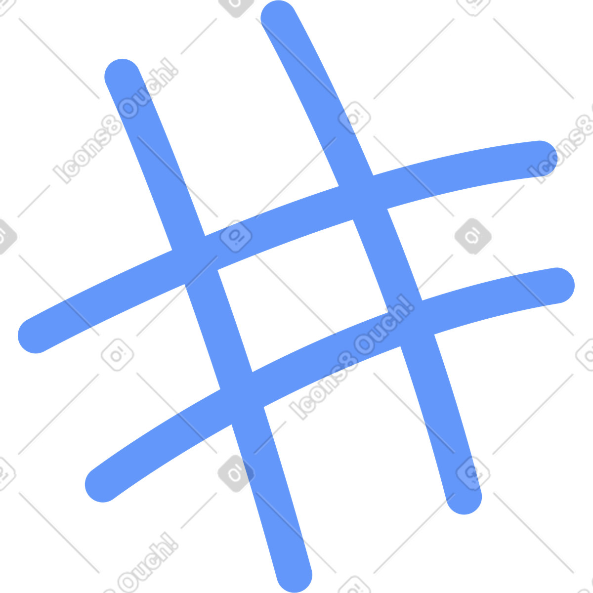 Ilustración Hashtag en estilo Plain a descargar en PNG y SVG