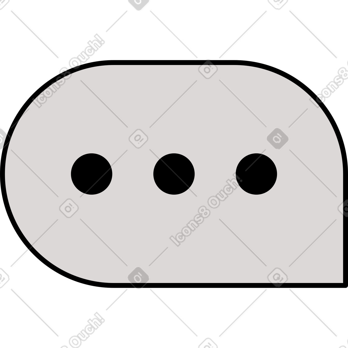 Sprechblase-Illustration im Shade-Stil als Download in PNG, SVG
