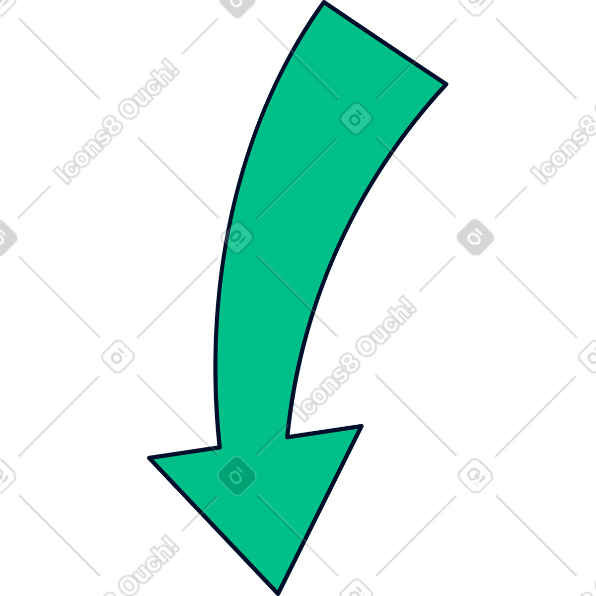Pfeil-Illustration im Teal-Stil als Download in PNG, SVG