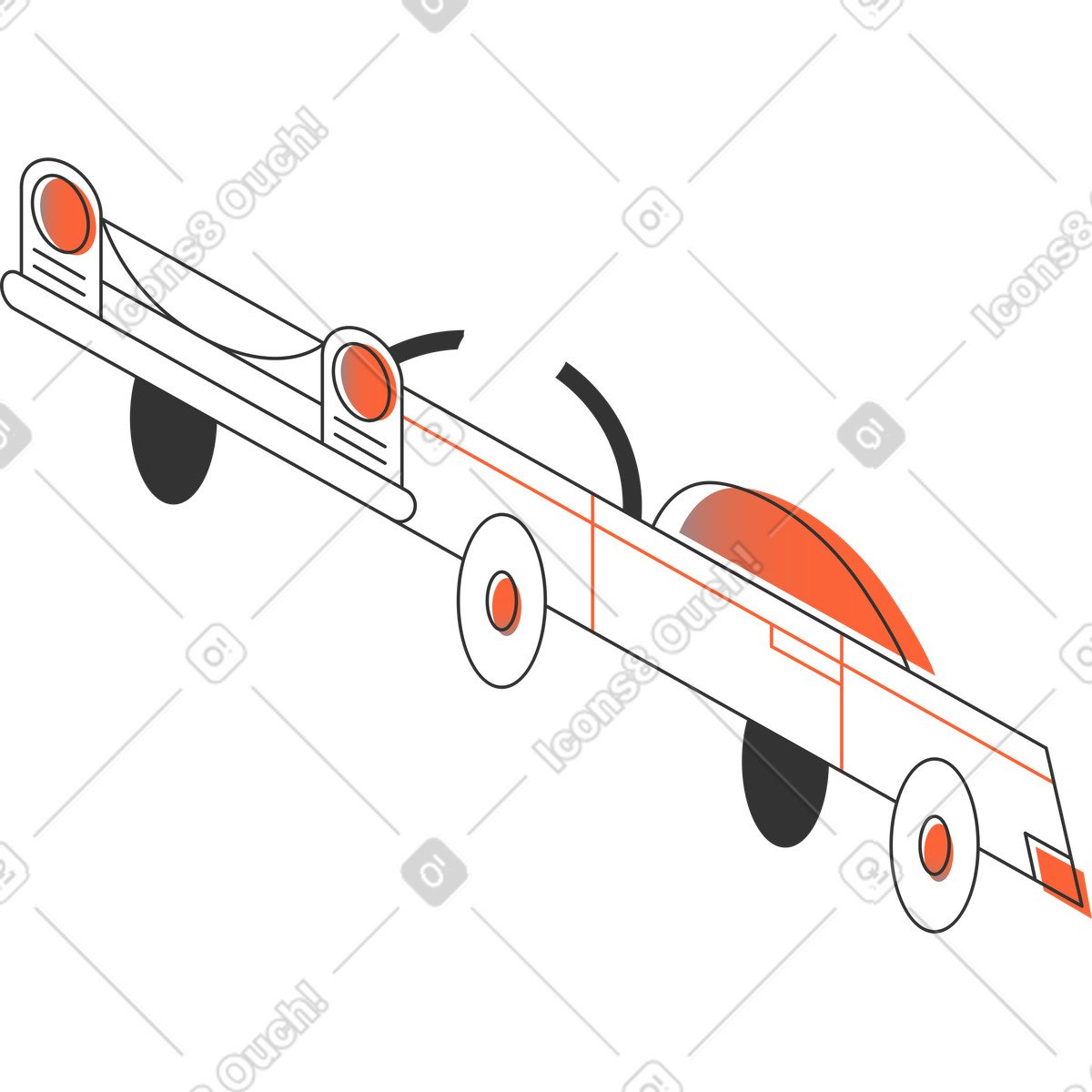 下载 Crayon 风格的 汽车 插画，支持 PNG、SVG 格式