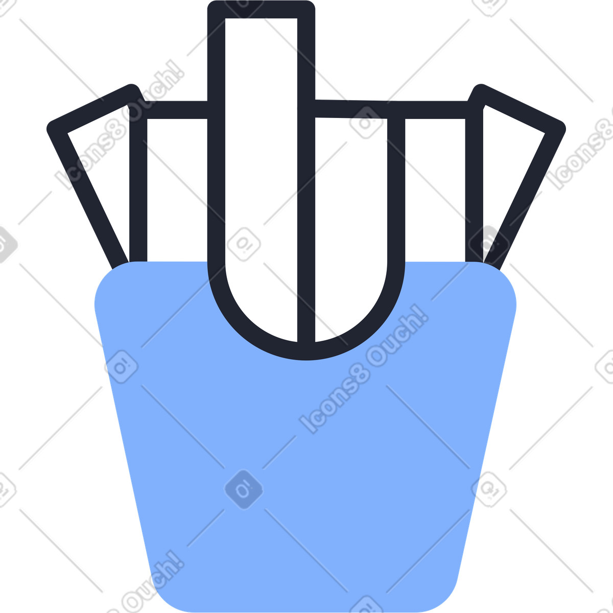 Illustration Frites dans le style Pablita à télécharger aux formats PNG, SVG
