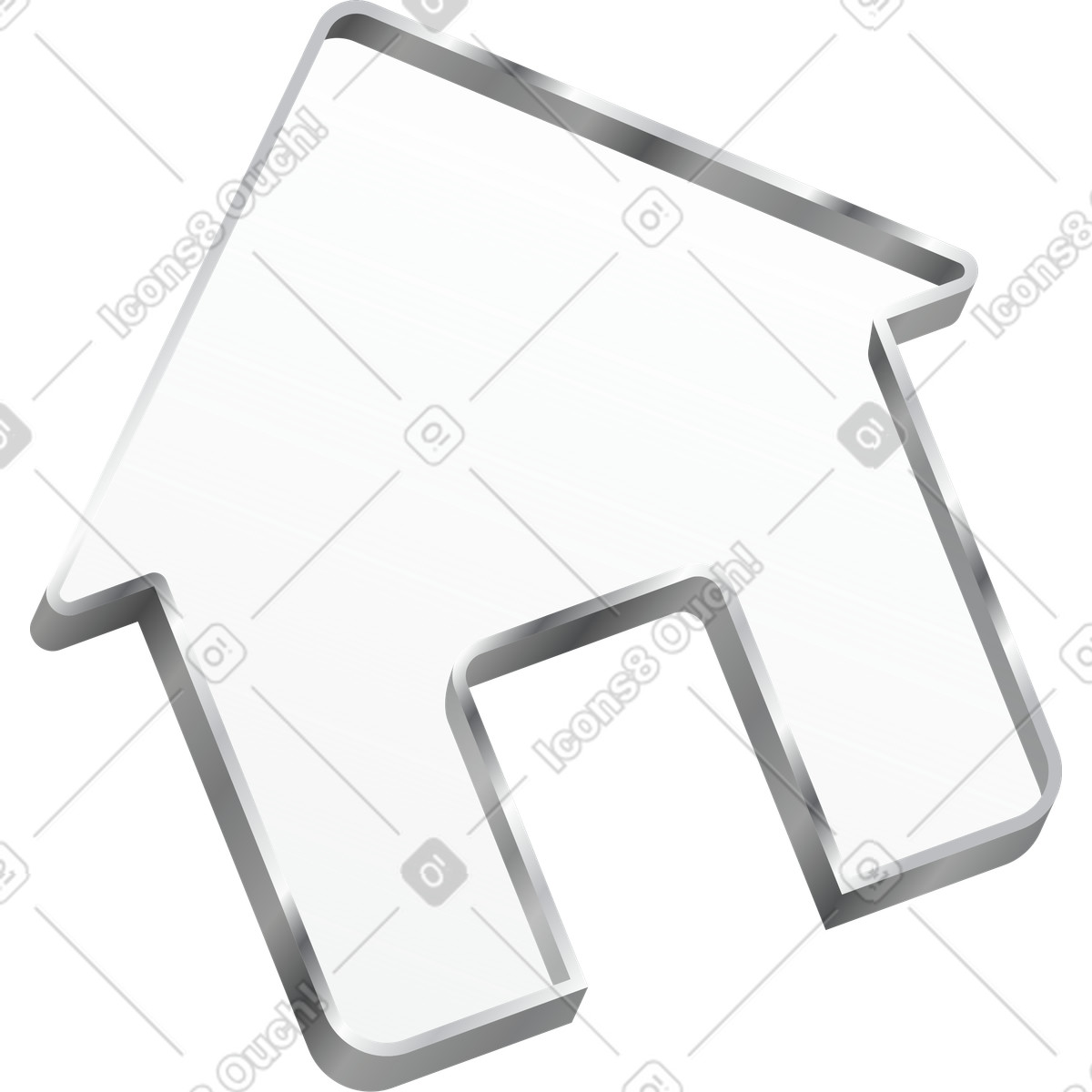 Home illustration in Token style download in PNG, SVG