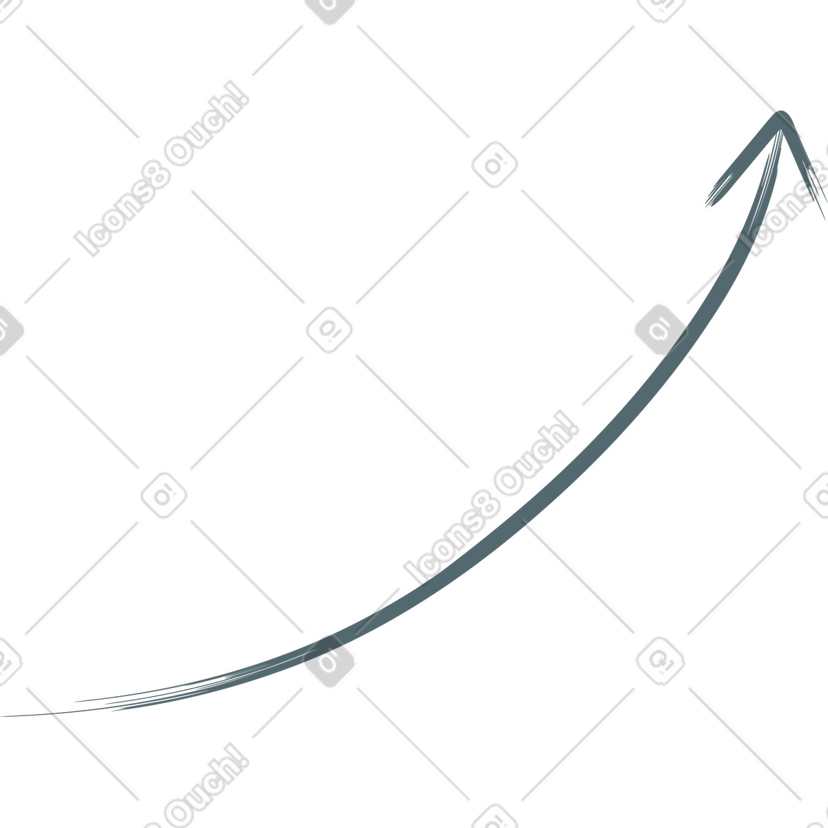 Ilustración Arrow up freehand en estilo Grain a descargar en PNG y SVG