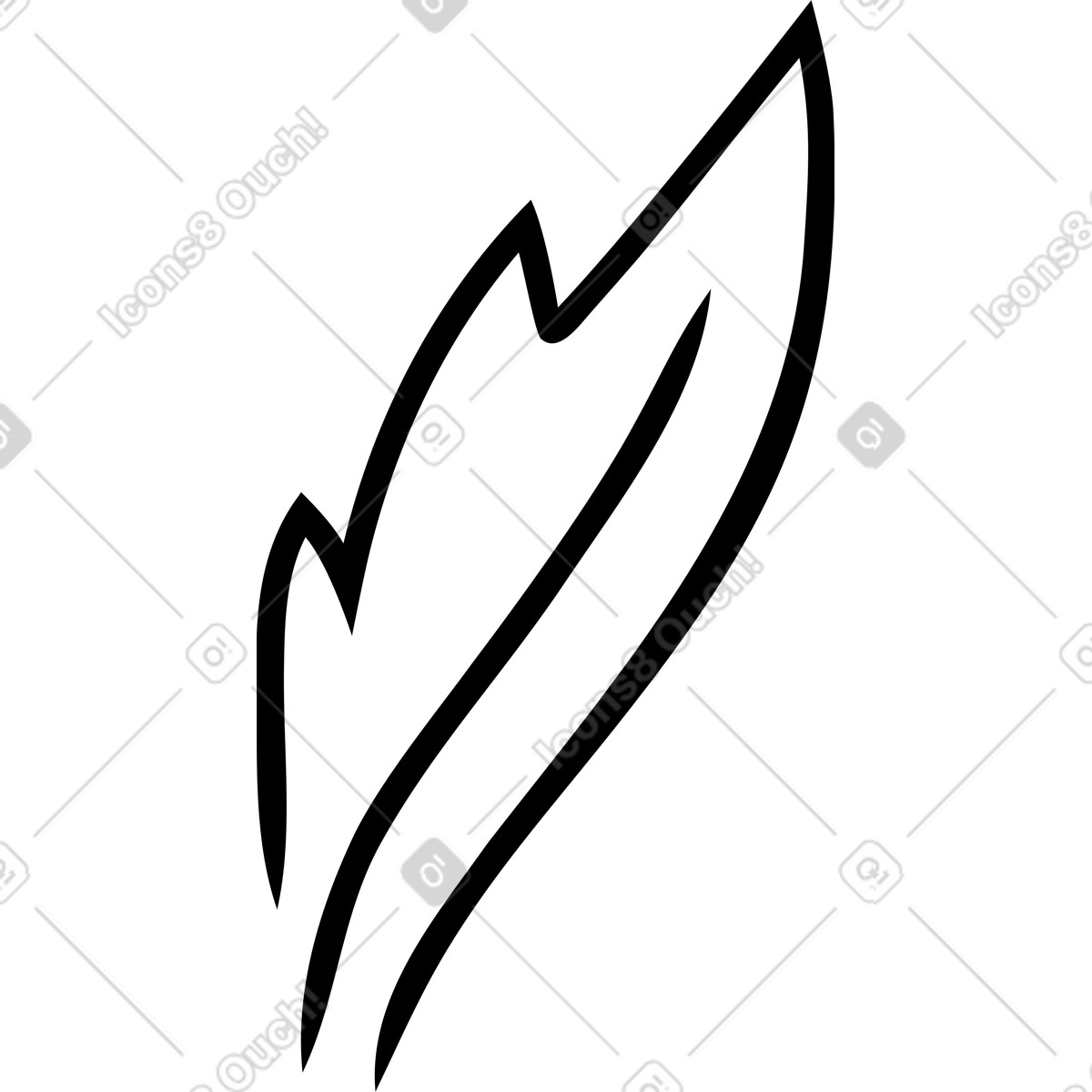 Foglia nera illustrazione in stile Twirl scarica in PNG, SVG