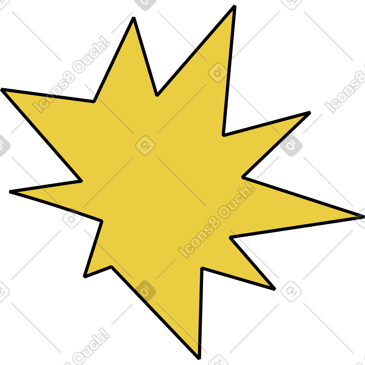 Flash illustration in Memphis style download in PNG, SVG
