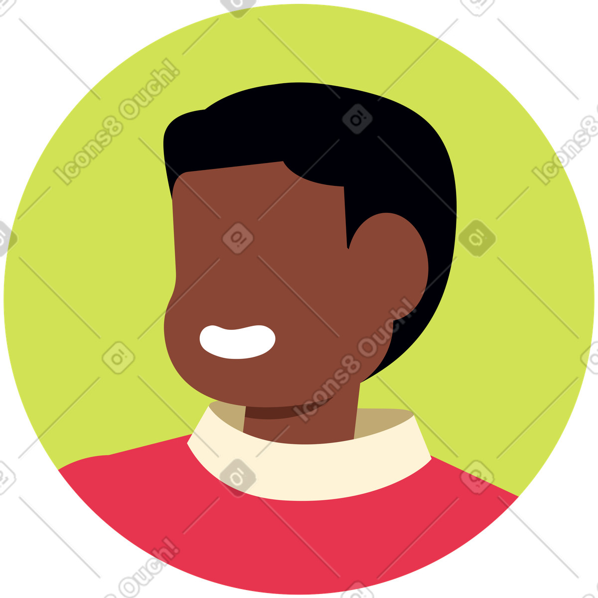 Avatar maschile illustrazione in stile Catchy scarica in PNG, SVG