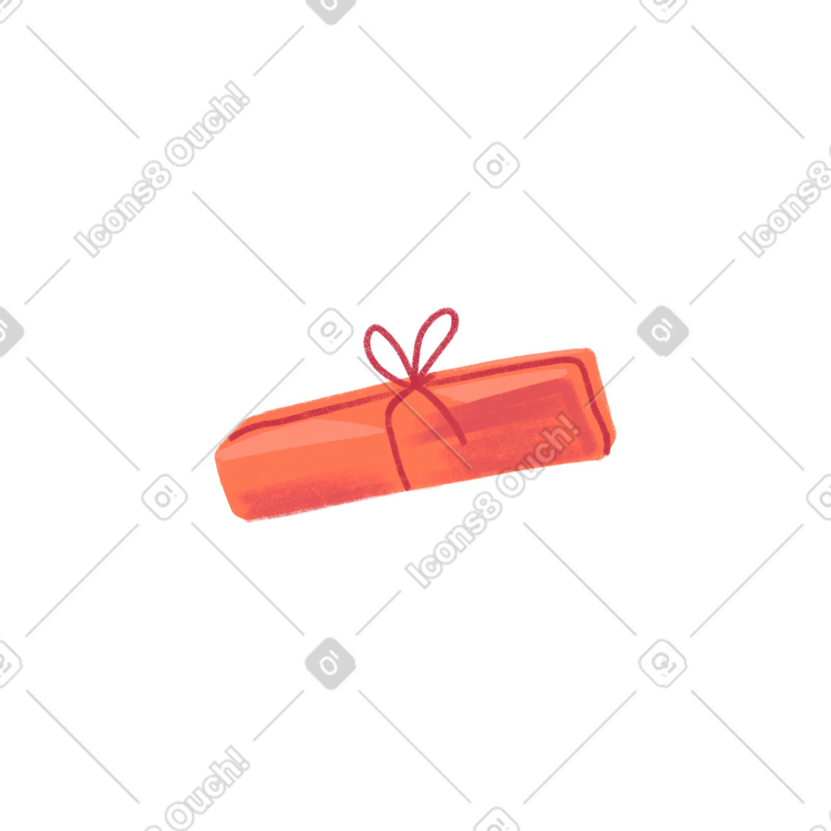 Regalo rosso illustrazione in stile Atomic scarica in PNG, SVG