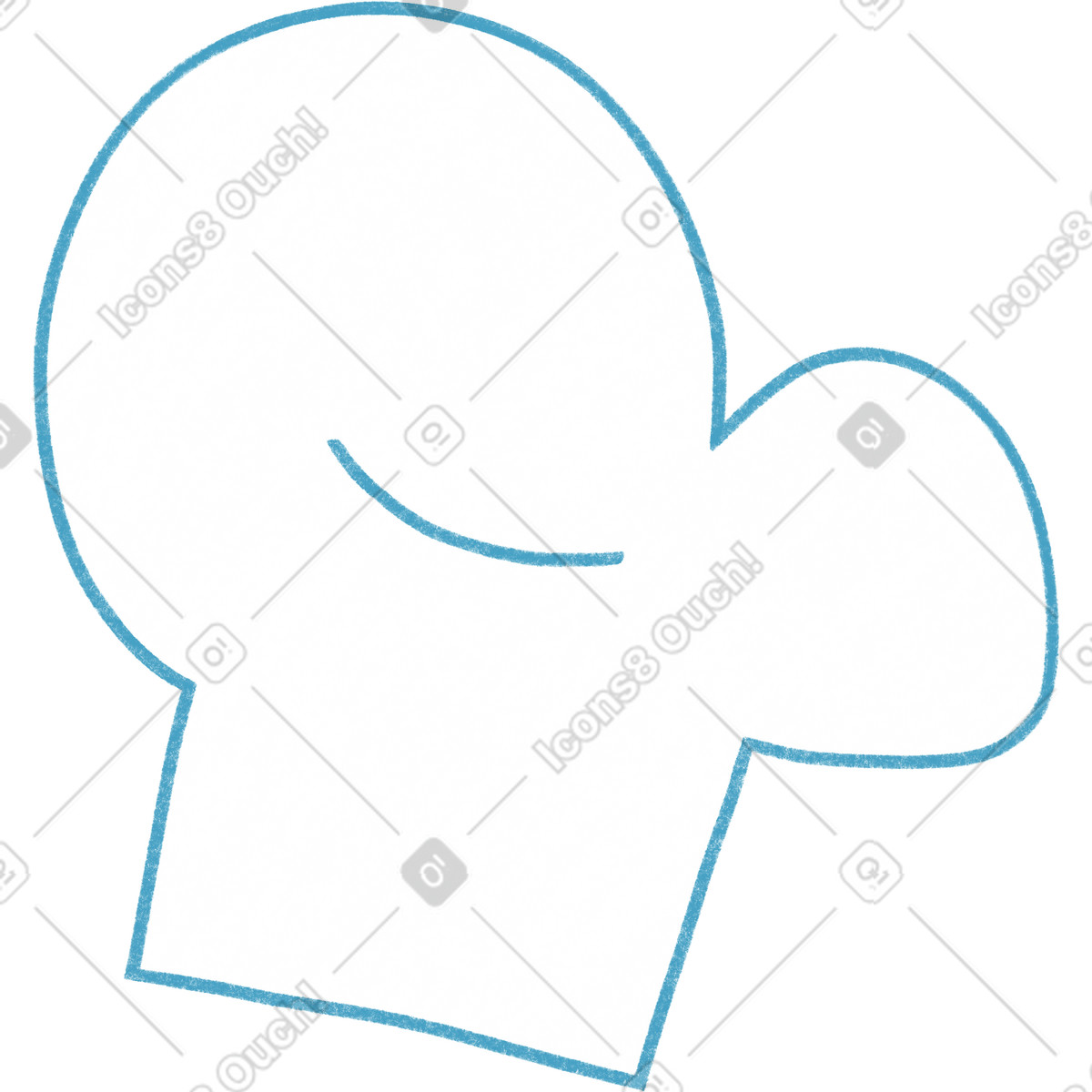 Chef's hat-Illustration im Tutti-Stil als Download in PNG, SVG