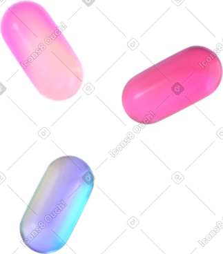 3개의 캡슐로 구성된 PNG, SVG