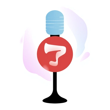 A microphone on a tall black stand is positioned prominently in the center of the image. In front of the microphone, there is a large red "mute" symbol, clearly visible and contrasting against the microphone. The background features soft gradient pastel colors, creating a smooth transition that enhances the focus on the microphone and the symbol. The stand is sleek and modern, emphasizing the simplicity of the design. The entire composition is balanced and centered, drawing attention to the microphone and the mute symbol.
