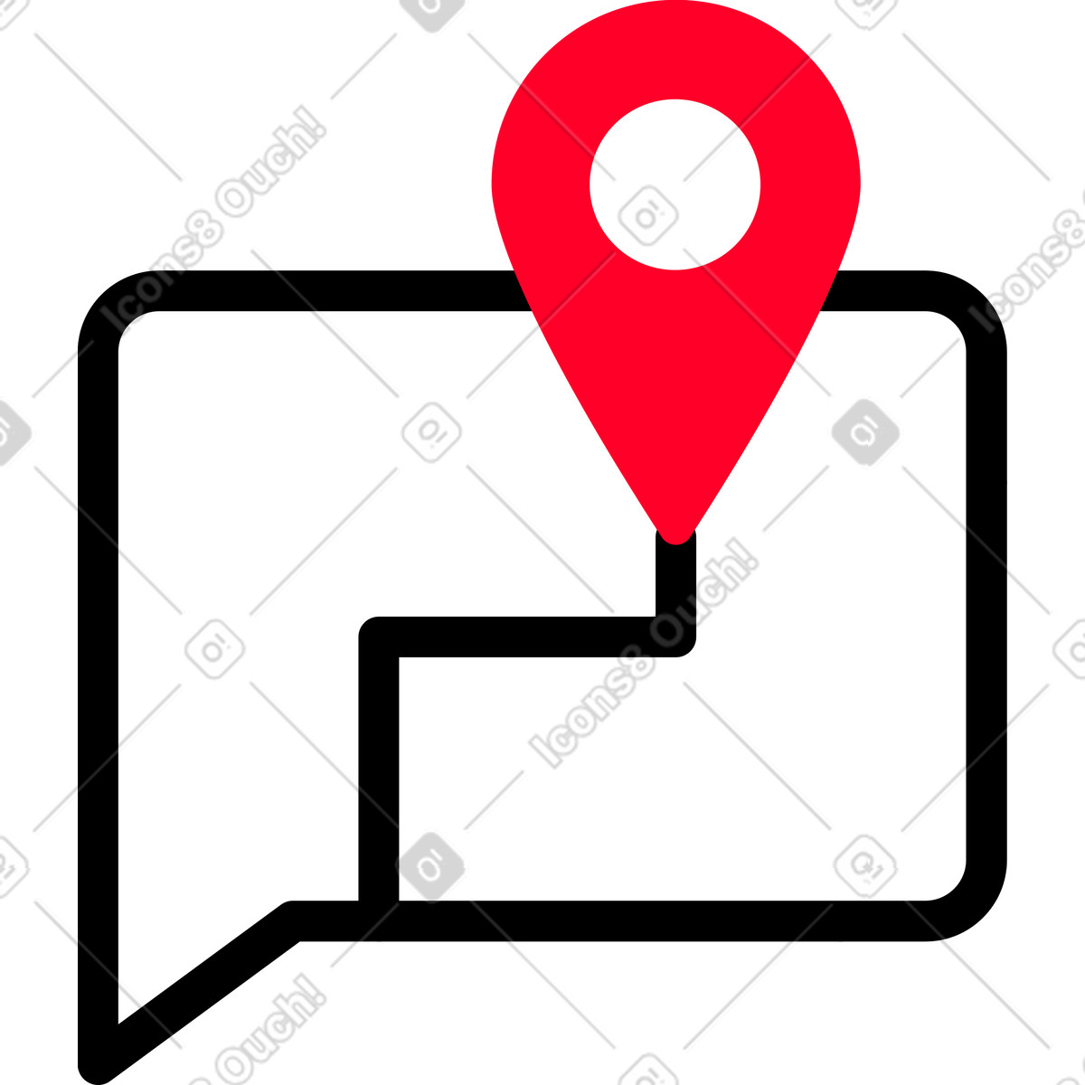 Иллюстрация Message about reaching a destination в стиле Transistor — скачать в форматах PNG, SVG