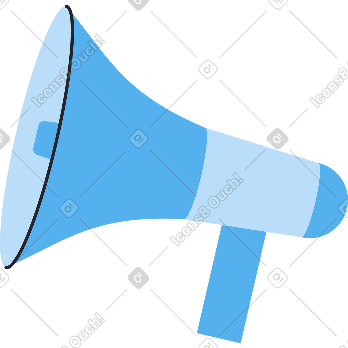 Ilustração de Megafone em no estilo Boba para baixar em PNG, SVG