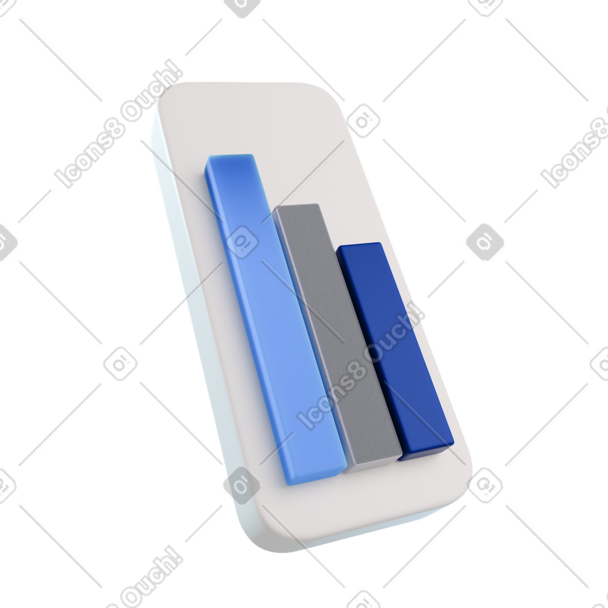 Ilustração de Ícone gráfico analítico em no estilo 3D Blueprint para baixar em PNG, SVG