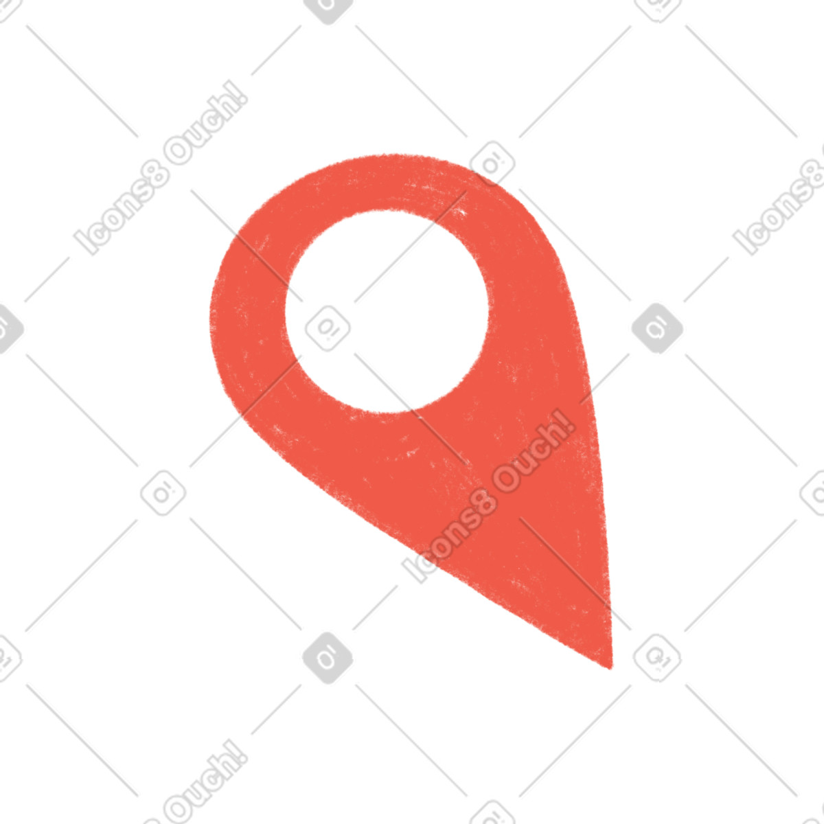 Red location icon-Illustration im Tutti-Stil als Download in PNG, SVG