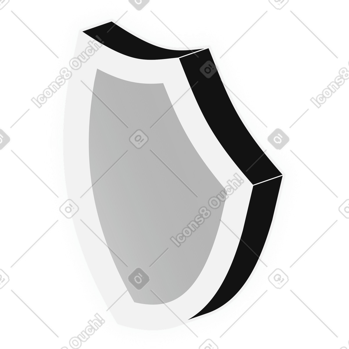 Ilustración Privacy protection shield badge en estilo Inverse a descargar en PNG y SVG