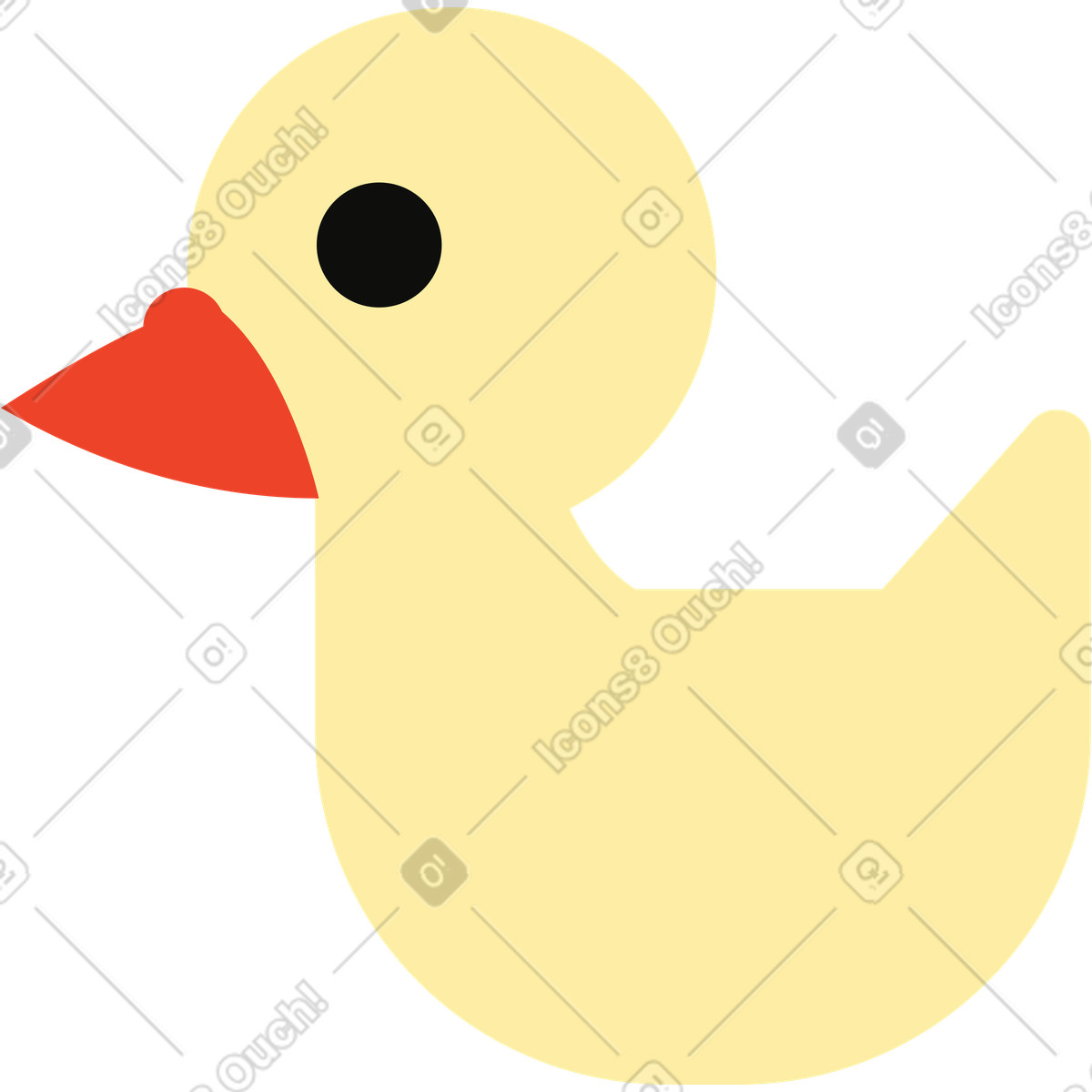 Illustration Canard en caoutchouc dans le style Polar à télécharger aux formats PNG, SVG